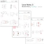 CrafTangles Elements Pack  - Love Notes 3 (3 sheets of A4)