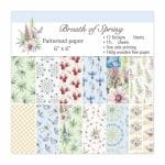 Breath of Spring Scrapbook Paper (Pack of 24 sheets) - 6 by 6 inch