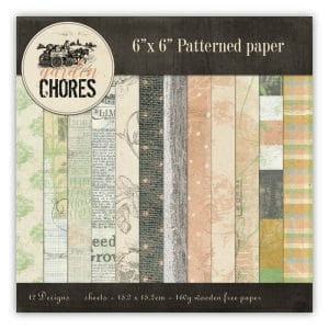 Garden of Chores Scrapbook Paper (Pack of 24 sheets) - 6 by 6 inch