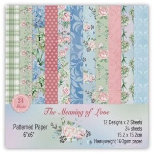 The Meaning of Love Scrapbook Paper (Pack of 24 sheets) - 6 by 6 inch