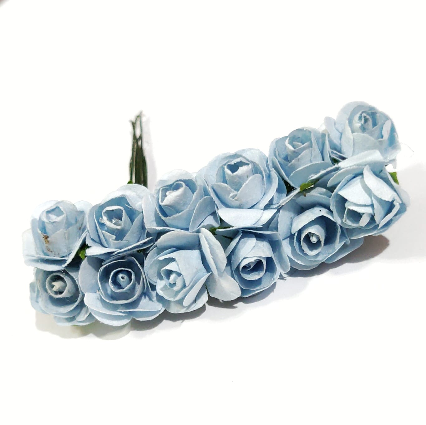 Mulberry Paper Roses - Baby Blue (Pack of 24 roses) CAMR395 baby blue paper flowers Mulberry Paper Roses - Baby Blue (Pack of 24 roses)