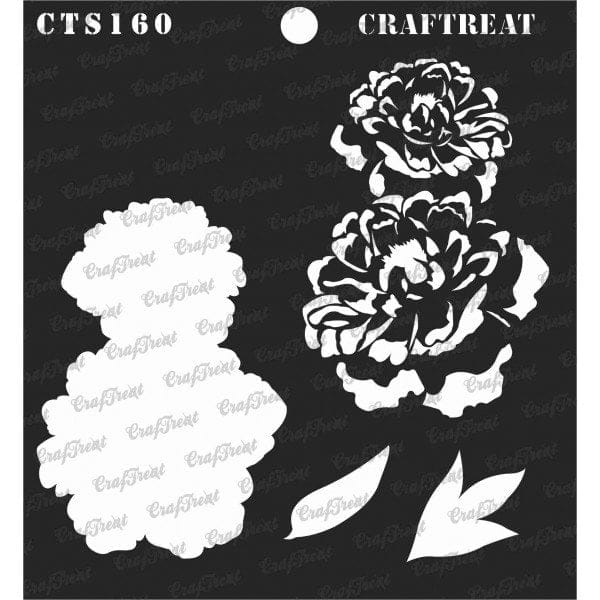 CrafTreat Layered Stencil - 2 Step Peony CrafTreat Stencil 2 Step Peony CTS160 CrafTreat Layered Stencil - 2 Step Peony