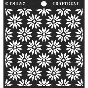 CrafTreat 6"x6" Stencil - Daisy Background