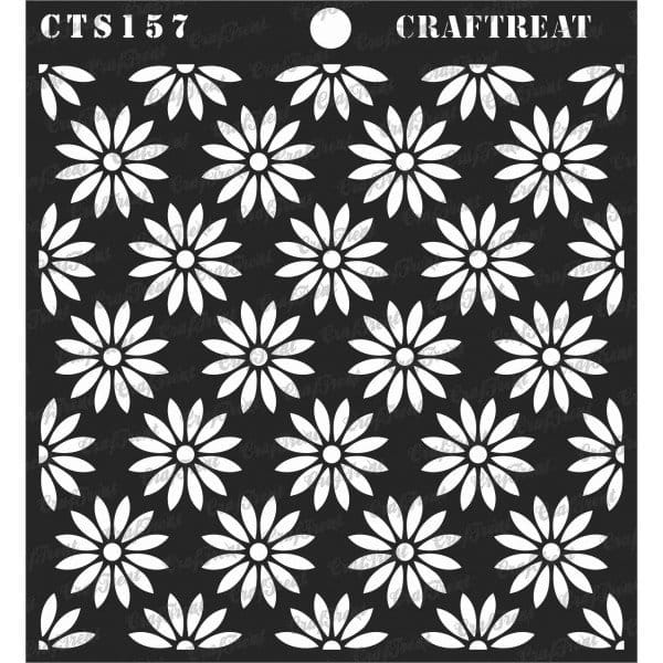 CrafTreat 6"x6" Stencil - Daisy Background CrafTreat Stencil Daisy Background CTS157 CrafTreat 6"x6" Stencil - Daisy Background