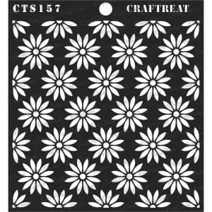 CrafTreat 6"x6" Stencil - Daisy Background