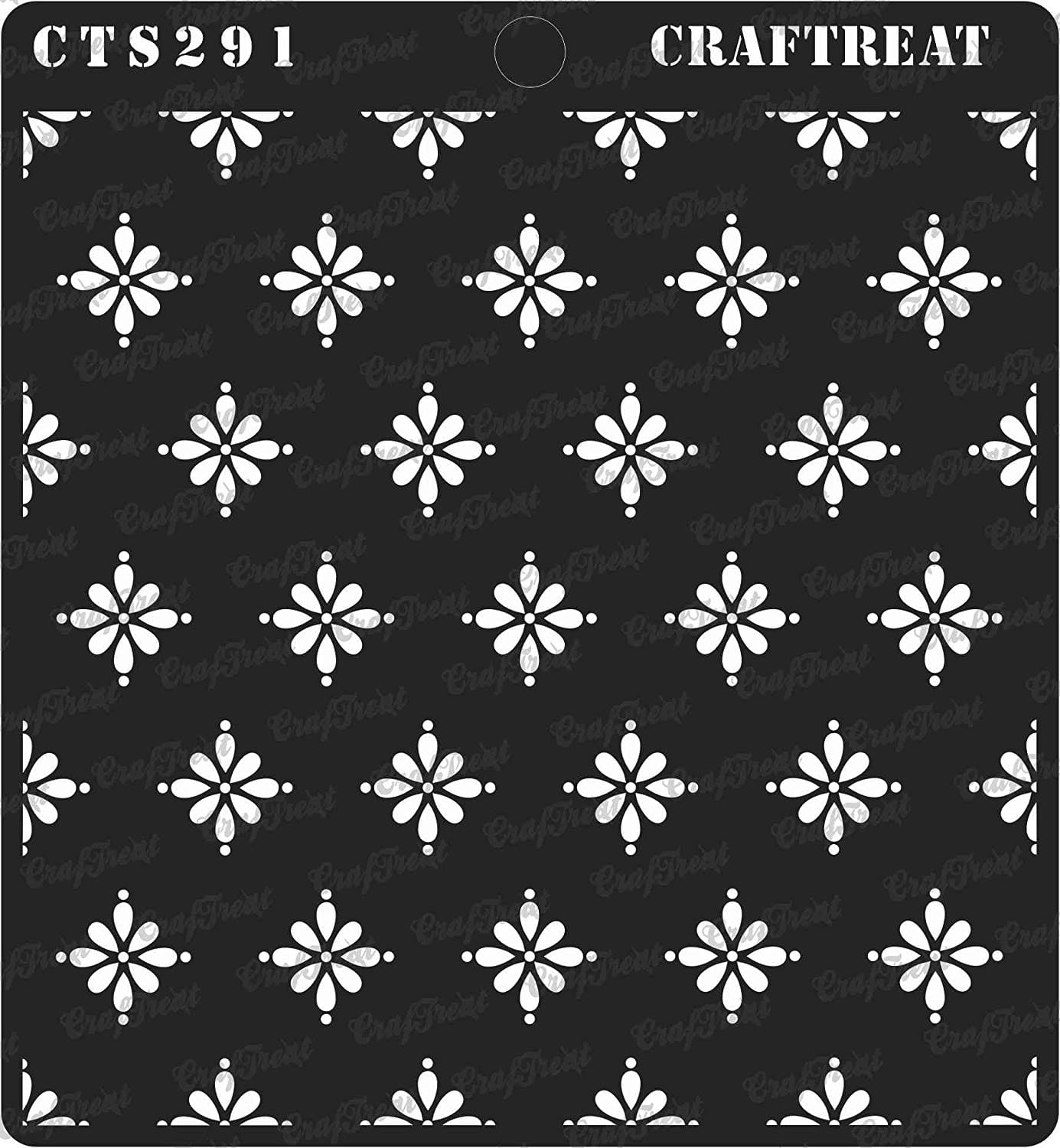 CrafTreat 6"x6" Stencil - Doting Daisies CrafTreat Stencil Doting Daisies CrafTreat 6"x6" Stencil - Doting Daisies