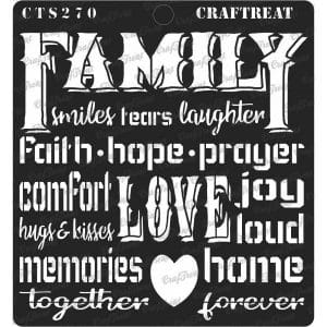 CrafTreat 6"x6" Stencil - Family