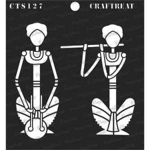 CrafTreat 6"x6" Stencil - Folk Musicians