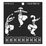 CrafTreat 6"x6" Stencil - Joy of Dancing