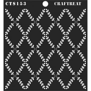 CrafTreat 6"x6" Stencil - Leaf Pattern Background