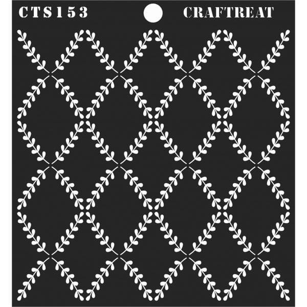 CrafTreat 6"x6" Stencil - Leaf Pattern Background CrafTreat Stencil Leaf Pattern Background CTS153 CrafTreat 6"x6" Stencil - Leaf Pattern Background