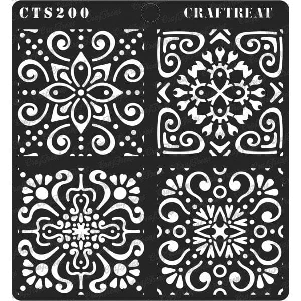 CrafTreat 6"x6" Stencil - Moroccan Tiles CrafTreat Stencil Moroccan Tiles CTS200 CrafTreat 6"x6" Stencil - Moroccan Tiles