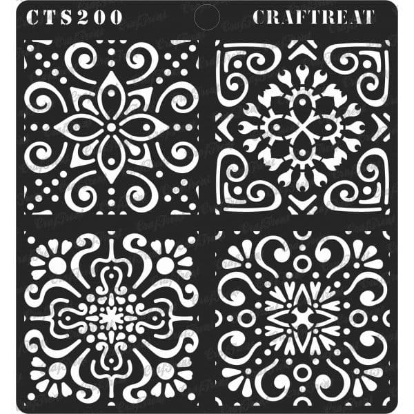CrafTreat 6"x6" Stencil - Moroccan Tiles CrafTreat Stencil Moroccan Tiles CTS200 CrafTreat 6"x6" Stencil - Moroccan Tiles