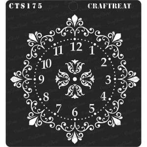 CrafTreat 6"x6" Stencil - Ornate Clock