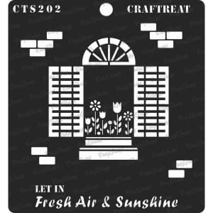 CrafTreat 6"x6" Stencil - Fresh Air and Sunshine