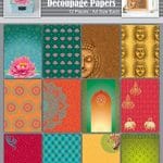 CrafTreat Decoupage Paper - Ethnic India (12 sheets)