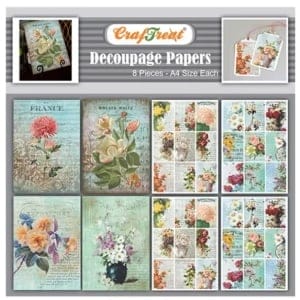 CrafTreat Decoupage Paper - Flower and Mini Florals (8 sheets)