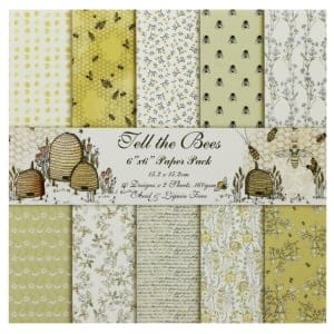 Fell the Bees - A Scrapbook Paper (Pack of 20 sheets) - 6 by 6 inch