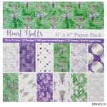 Heart Balls Scrapbook Paper (Pack of 24 sheets) - 6 by 6 inch