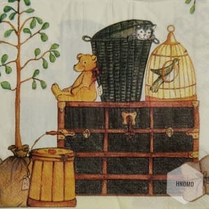 A pack of 12 by 12 inch Decoupage Napkins(5 pcs) - Soft Toys Corner