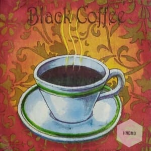 A pack of 12 by 12 inch Decoupage Napkins(5 pcs) - Coffee Time