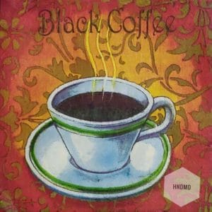 A pack of 12 by 12 inch Decoupage Napkins(5 pcs) - Coffee Time