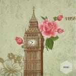 A pack of 12 by 12 inch Decoupage Napkins(5 pcs)  - Big Ben Tower