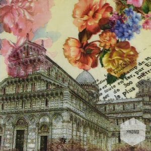 A pack of 12 by 12 inch Decoupage Napkins(5 pcs) - Buildings