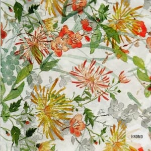 A pack of 12 by 12 inch Decoupage Napkins(5 pcs) - Sketchy Flowers