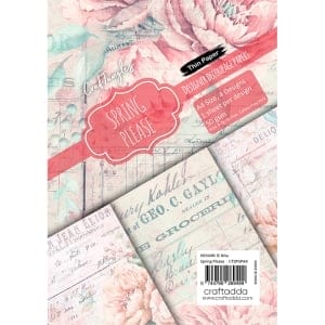 CrafTangles Decoupage Paper Pack  - Spring Please (A4) - 4 sheets