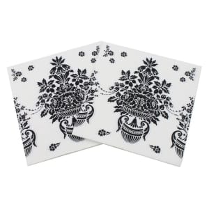 A pack of 12 by 12 inch Decoupage Napkins(5 pcs) - Monochrome Damasks