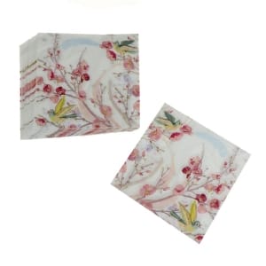 A pack of 12 by 12 inch Decoupage Napkins(5 pcs) - Spring Floral Scene