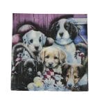 A pack of 12 by 12 inch Decoupage Napkins(5 pcs)  - Adorable Dogs