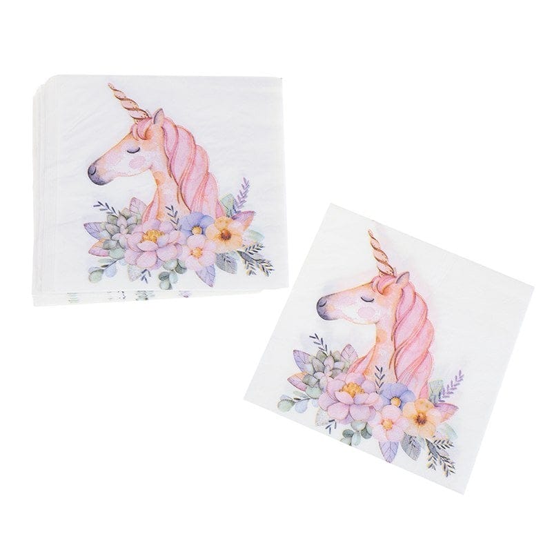 A pack of 12 by 12 inch Decoupage Napkins(5 pcs) - Unicorns