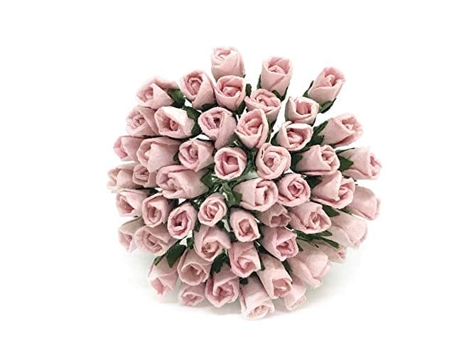 Mulberry Paper Mini roses - Light Pink (Pack of 25 roses) CAMR395 pink mini roses flower Mulberry Paper Mini roses - Light Pink (Pack of 25 roses)