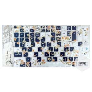 Keyboard Stickers - Flowers with Black background