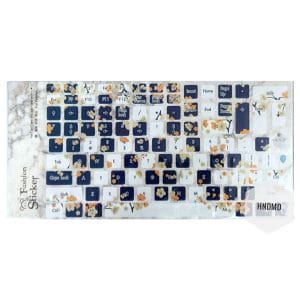 Keyboard Stickers - Flowers with Black background