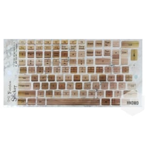 Keyboard Stickers - Wooden Background