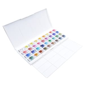 White Nights Artist watercolors Pans in plastic box (Set of 36)