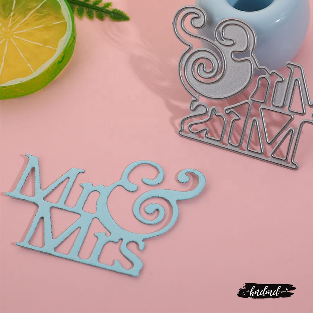 Steel Dies -Mr and Mrs (XY321) XY321 steel cutting dies CraftAdda 1 XY321_steel_cutting_dies_CraftAdda_1