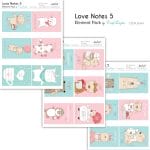 CrafTangles Elements Pack  - Love Notes 5 (3 sheets of A4)