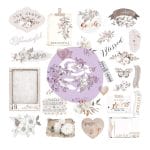 Prima Marketing Pretty Pale Cardstock/Acetate Ephemera 40/Pk