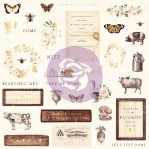 Prima Marketing Spring Farmhouse Cardstock Ephemera 33/Pkg