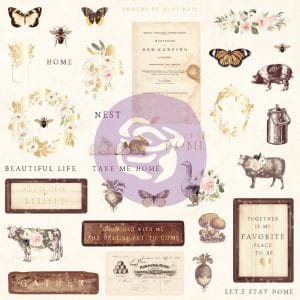 Prima Marketing Spring Farmhouse Cardstock Ephemera 33/Pkg
