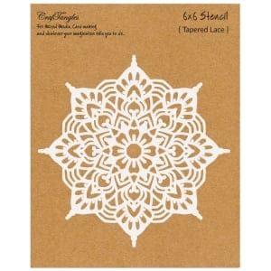 CrafTangles 6"x6" Stencil - Tapered Lace