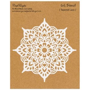 CrafTangles 6"x6" Stencil - Tapered Lace