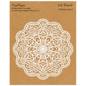 CrafTangles 6"x6" Stencil - Swirly Lace
