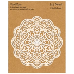 CrafTangles 6"x6" Stencil - Swirly Lace