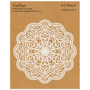 CrafTangles 6"x6" Stencil - Swirly Lace