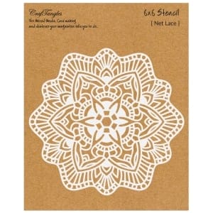 CrafTangles 6"x6" Stencil - Net Lace